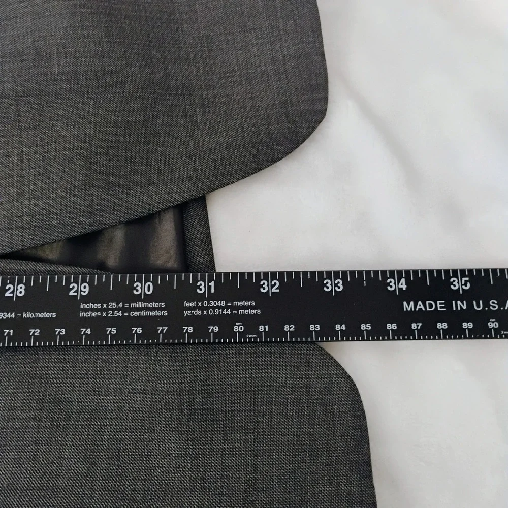 Lauren Ralph Lauren Mens 46R Suit Jacket Charcoal Gray 100% Wool Blazer 2 Button